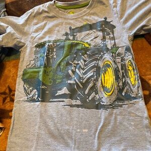 Kids Gray Tractor Graphic T-Shirt